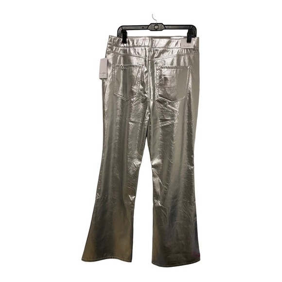 love, Fire Pants - NWT Love, Fire Faux Leather Pants 15 Juniors Metallic Bootcut Flare High Waist